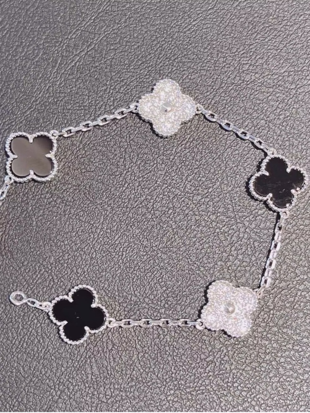 Van Cleef & Arpels Black and White Alhambra Bracelet